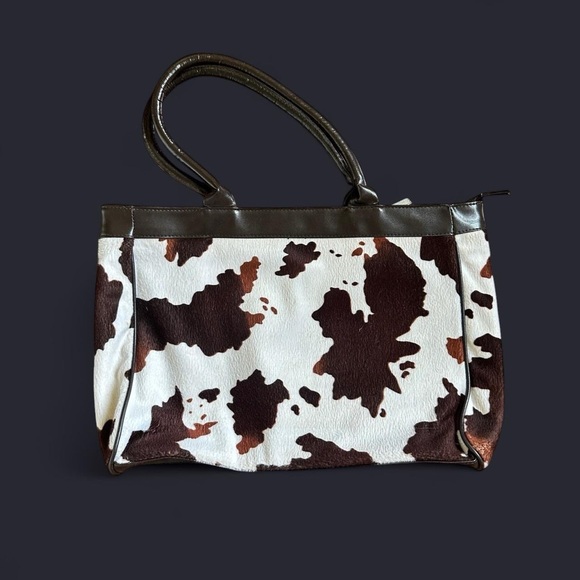 Large Cowprint Shoulder Bag - Picture 1 of 3